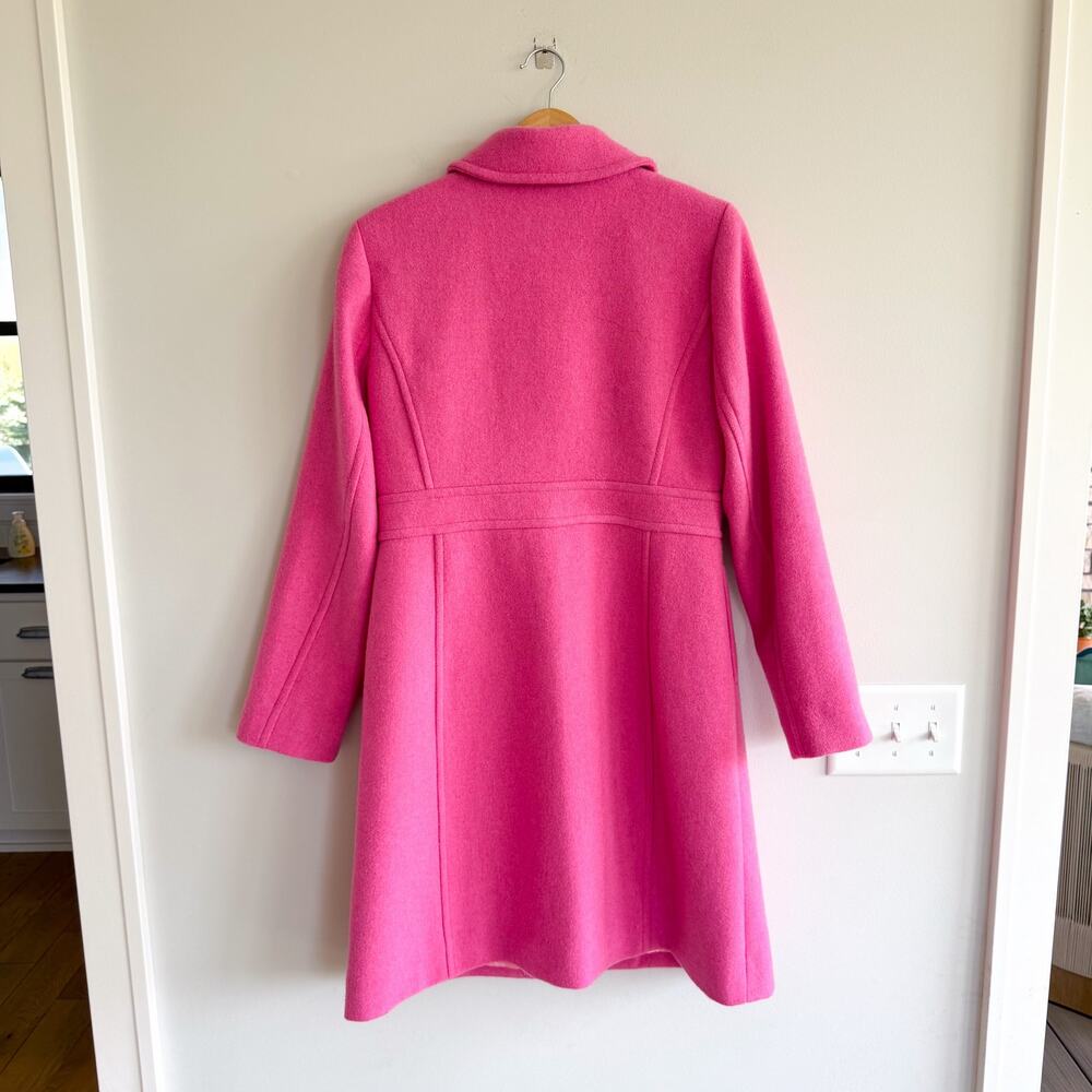 J. Crew Wool-Blend Lady Day Mid-Length Trench Coat Pink 10 NWT - Picture 4 of 11